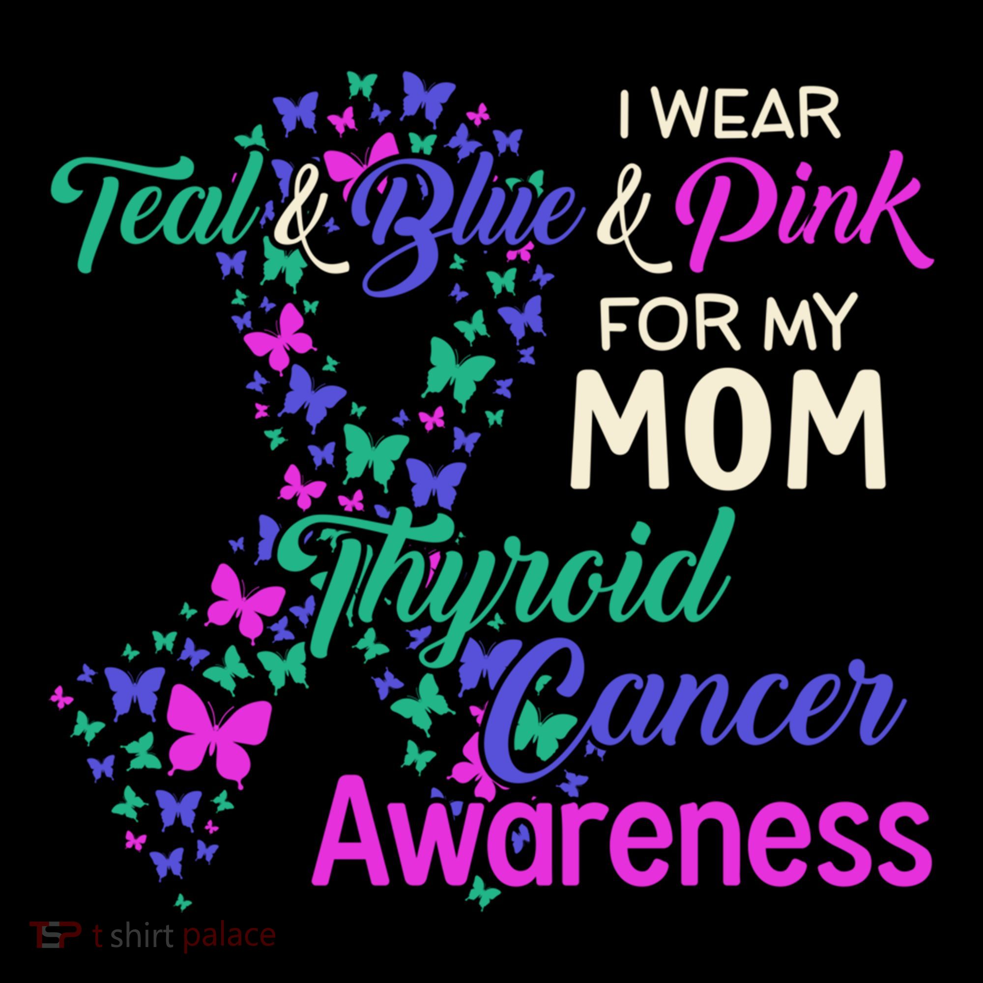 I Wear Teal Blue For My Mom Thyroid Cancer Gift Coffee Mug