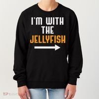 I'm With The Jellyfish Costume Funny Halloween Couple Women's Sweatshirt thumb 0