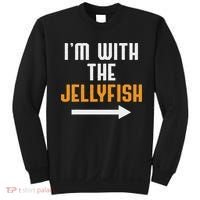 I'm With The Jellyfish Costume Funny Halloween Couple Sweatshirt thumb 0