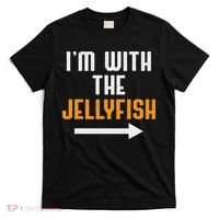 I'm With The Jellyfish Costume Funny Halloween Couple T-Shirt thumb 0
