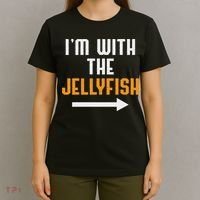 I'm With The Jellyfish Costume Funny Halloween Couple T-Shirt thumb 4