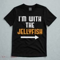I'm With The Jellyfish Costume Funny Halloween Couple T-Shirt thumb 5