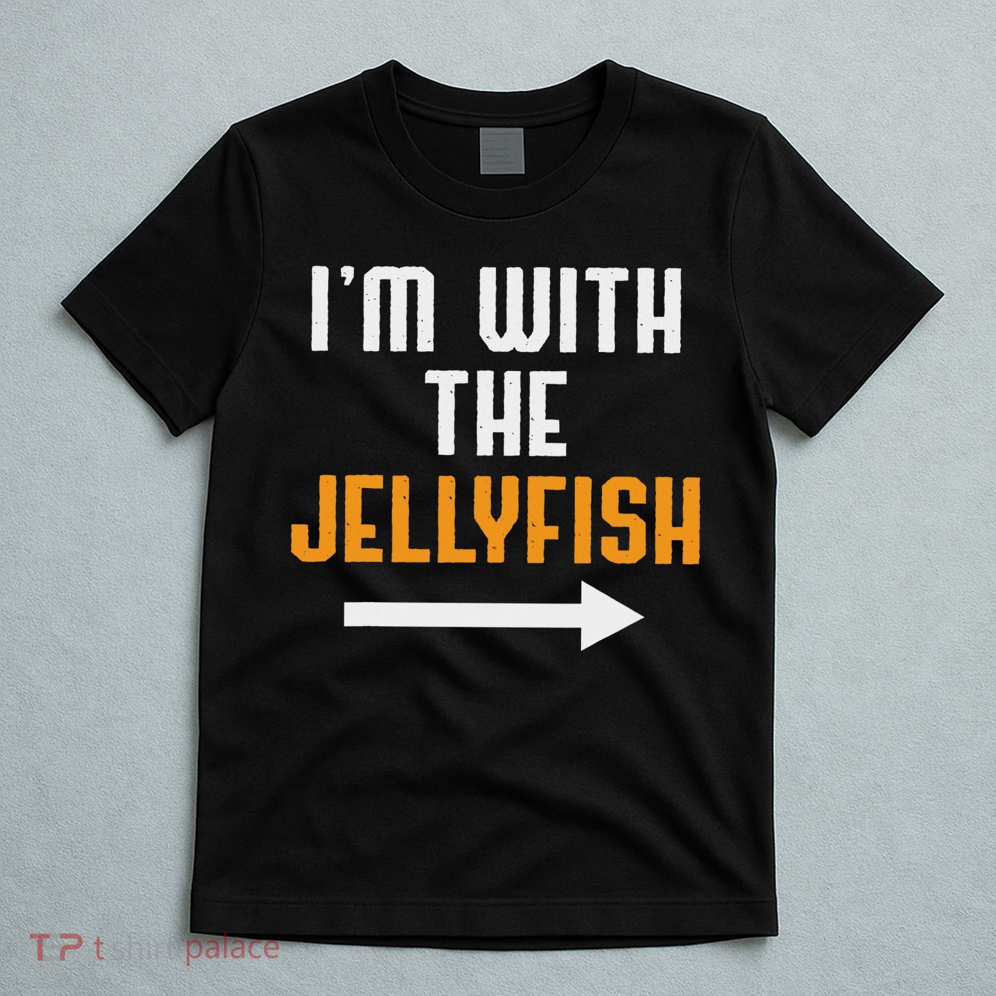 I'm With The Jellyfish Costume Funny Halloween Couple T-Shirt