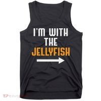 I'm With The Jellyfish Costume Funny Halloween Couple Tank Top thumb 0