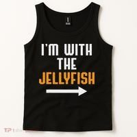 I'm With The Jellyfish Costume Funny Halloween Couple Tank Top thumb 2
