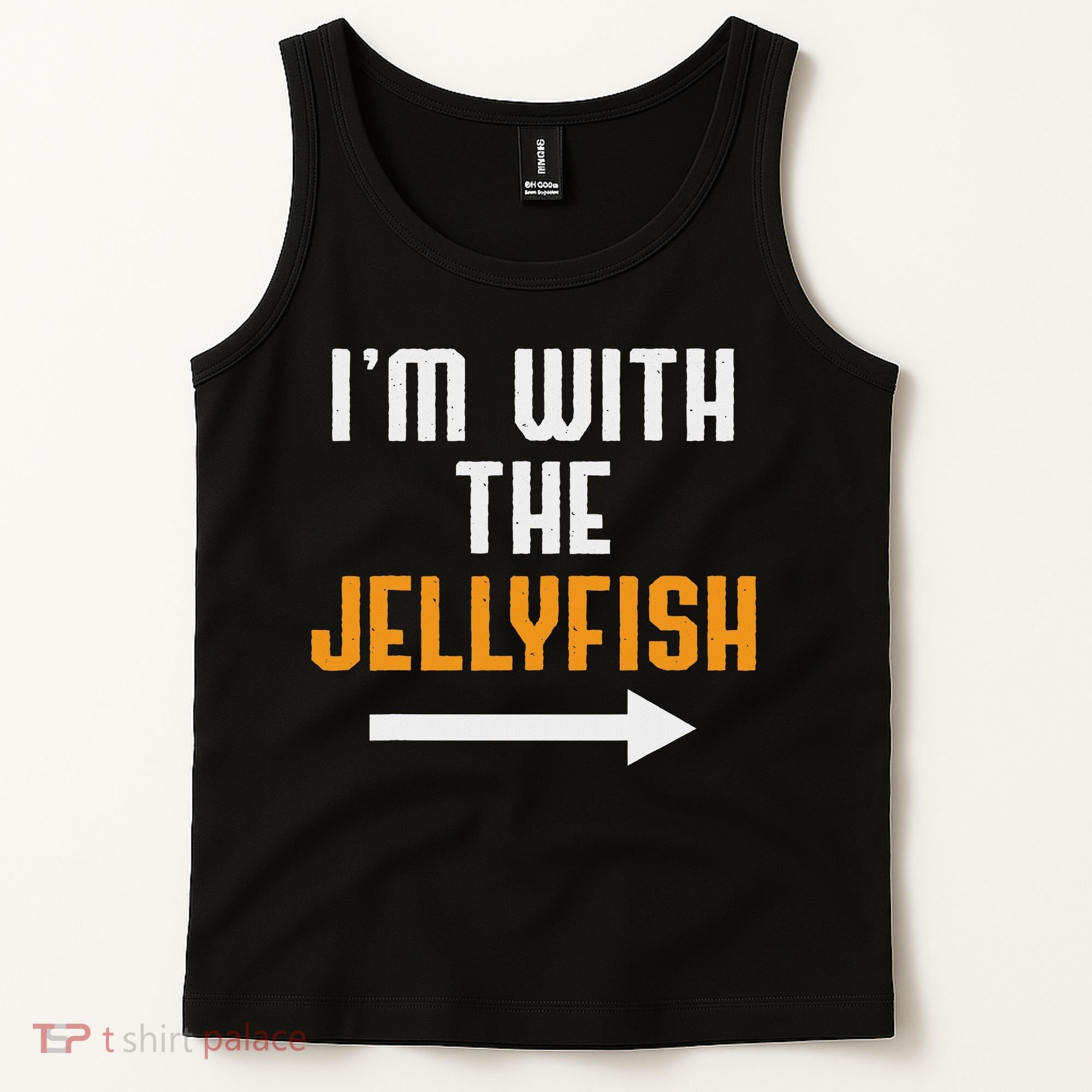 I'm With The Jellyfish Costume Funny Halloween Couple Tank Top