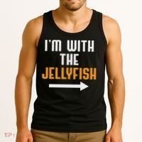 I'm With The Jellyfish Costume Funny Halloween Couple Tank Top thumb 3