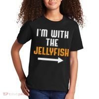 I'm With The Jellyfish Costume Funny Halloween Couple Kids T-Shirt thumb 2