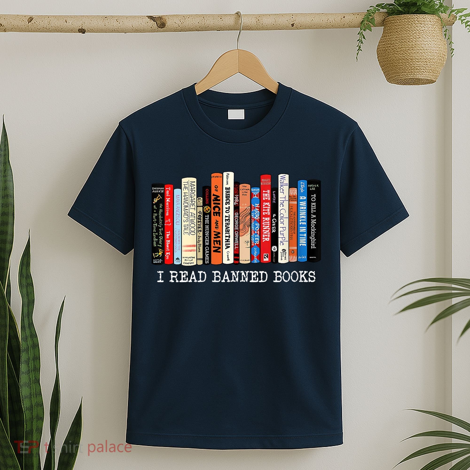 I'm With The Banned Funny Bookworm Shirt Banned Book T-Shirt