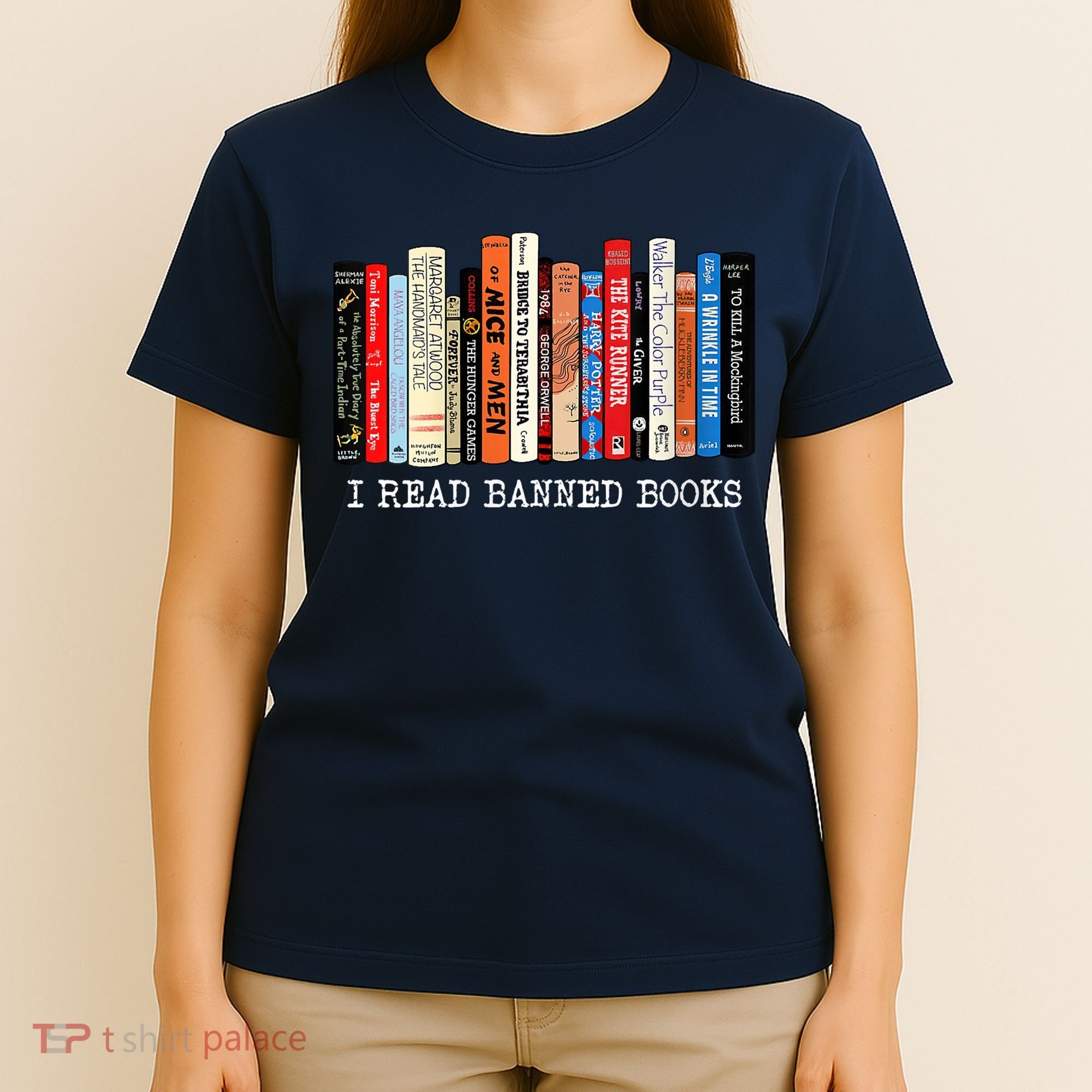 I'm With The Banned Funny Bookworm Shirt Banned Book T-Shirt