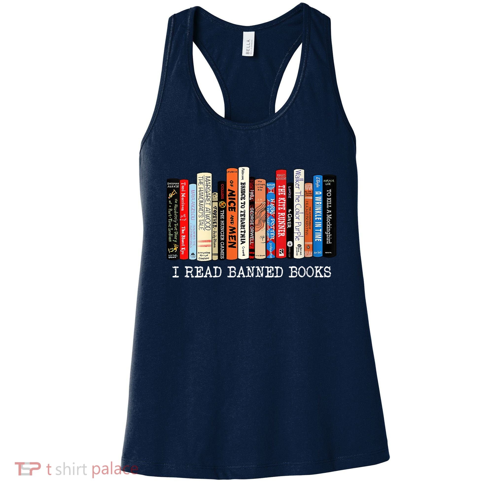 I'm With The Banned Funny Bookworm Shirt Banned Book Women's Tank Top
