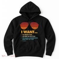 I Want To Ride My Bicycle I Aviator Sunglasses Hoodie thumb 0