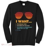 I Want To Ride My Bicycle I Aviator Sunglasses Sweatshirt thumb 0