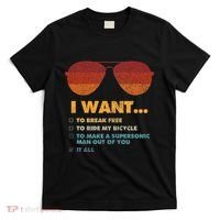 I Want To Ride My Bicycle I Aviator Sunglasses T-Shirt thumb 0
