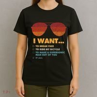 I Want To Ride My Bicycle I Aviator Sunglasses T-Shirt thumb 4