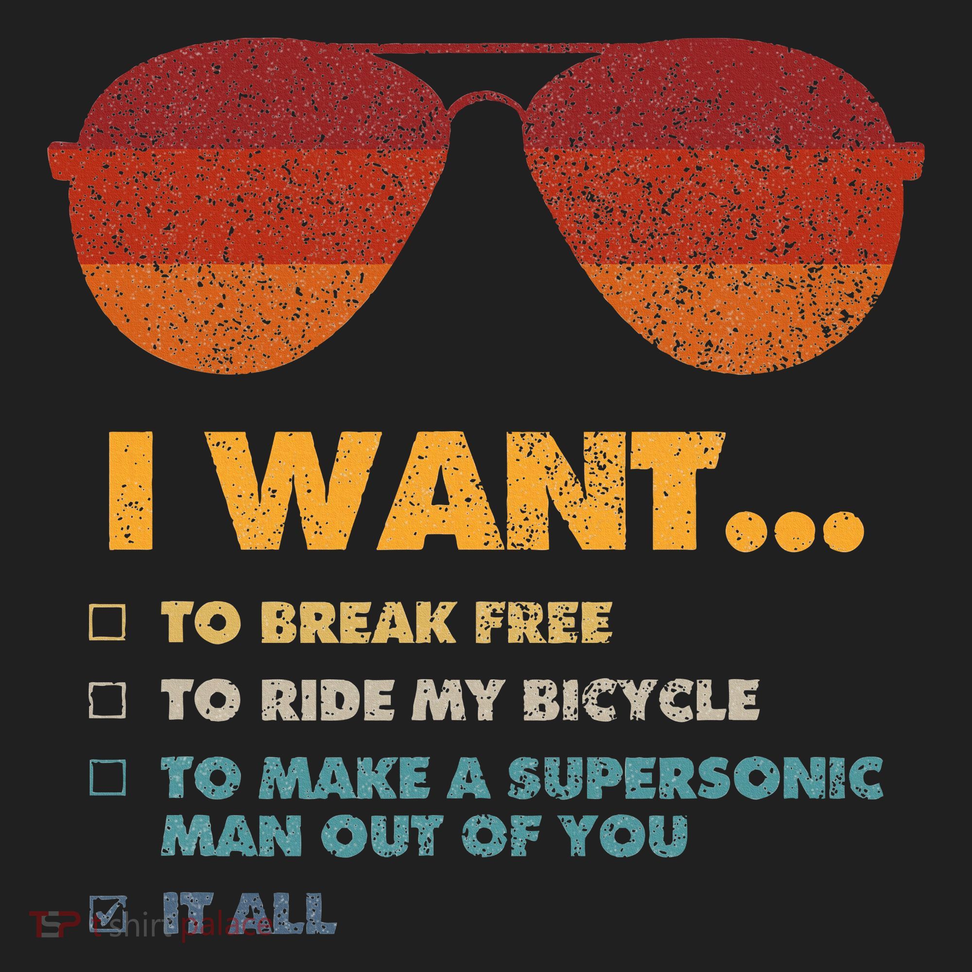 I Want To Ride My Bicycle I Aviator Sunglasses Beanie
