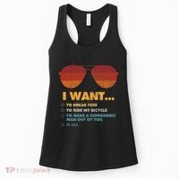 I Want To Ride My Bicycle I Aviator Sunglasses Women's Tank Top thumb 0
