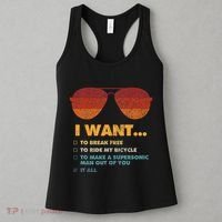I Want To Ride My Bicycle I Aviator Sunglasses Women's Tank Top thumb 3