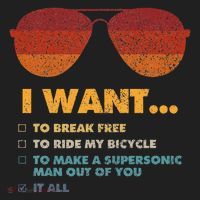 I Want To Ride My Bicycle I Aviator Sunglasses Hat thumb 2