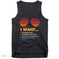 I Want To Ride My Bicycle I Aviator Sunglasses Tank Top thumb 0