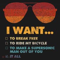 I Want To Ride My Bicycle I Aviator Sunglasses Tank Top thumb 6