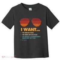 I Want To Ride My Bicycle I Aviator Sunglasses Toddler T-Shirt thumb 0