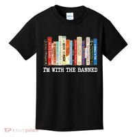 Im With The Banned Banned Books Reading Books Kids T-Shirt thumb 0