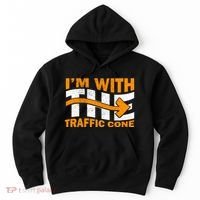 IM With The Traffic Cone Costume Funny Halloween Couple Hoodie thumb 0