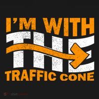 IM With The Traffic Cone Costume Funny Halloween Couple Sweatshirt thumb 3