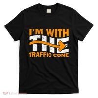 IM With The Traffic Cone Costume Funny Halloween Couple T-Shirt thumb 0