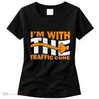 IM With The Traffic Cone Costume Funny Halloween Couple Women's T-Shirt thumb 0