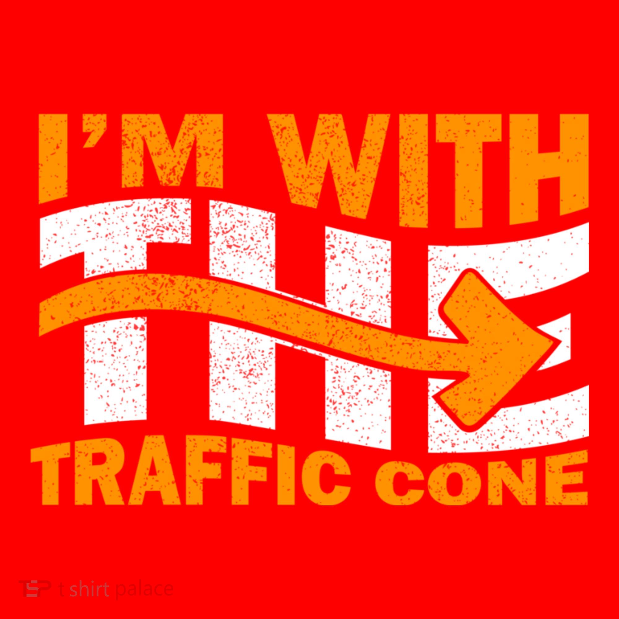 IM With The Traffic Cone Costume Funny Halloween Couple Santa Hat