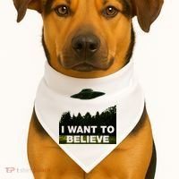 I Want To Believe The XFiles USA-Made Doggie Bandana thumb 1