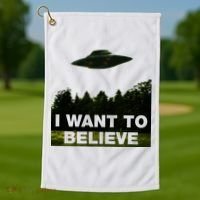 I Want To Believe The XFiles Golf Towel thumb 1