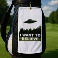 I Want To Believe The XFiles Golf Towel thumb 2