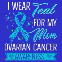 I Wear Teal For My Mom Ovarian Cancer Awareness Gift Women's Tank Top thumb 5
