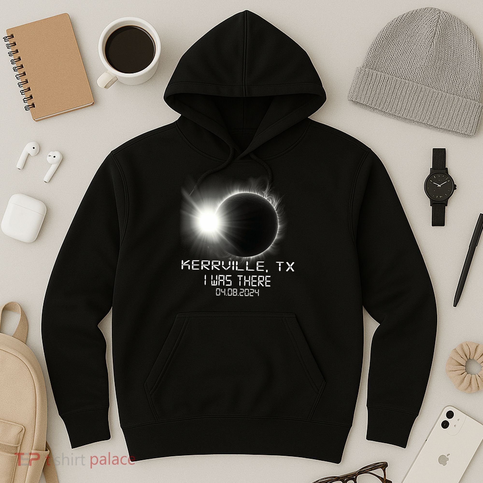 I Was There Total Solar Eclipse Kerrville Texas Hoodie