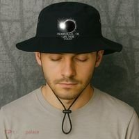 I Was There Total Solar Eclipse Kerrville Texas Bucket Hat thumb 2