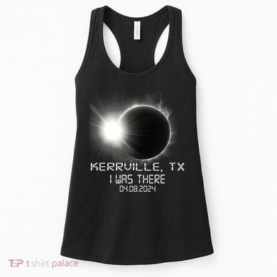 I Was There Total Solar Eclipse Kerrville Texas Women's Tank Top