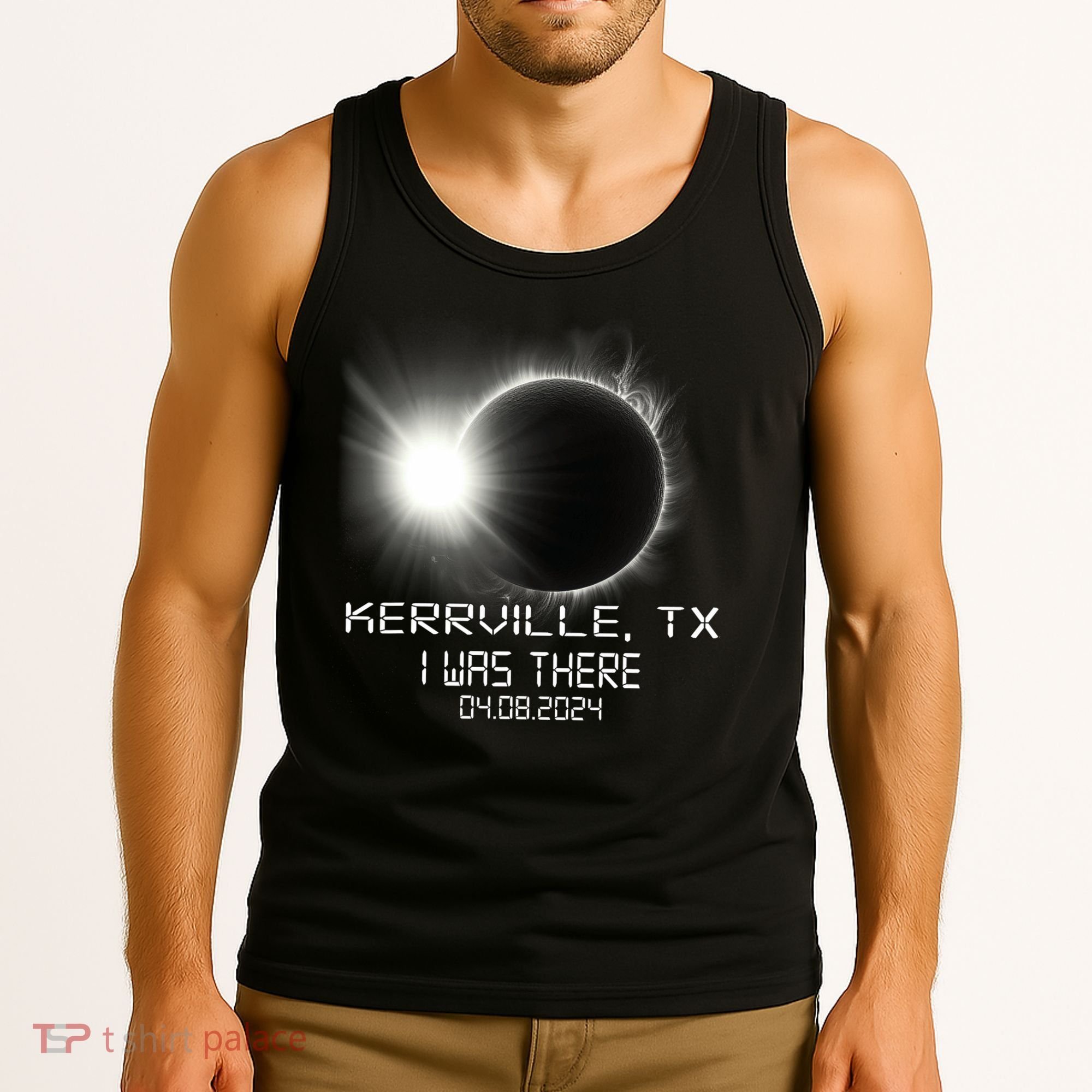 I Was There Total Solar Eclipse Kerrville Texas Tank Top