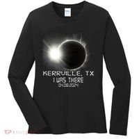 I Was There Total Solar Eclipse Kerrville Texas Women's Long Sleeve Shirt thumb 0