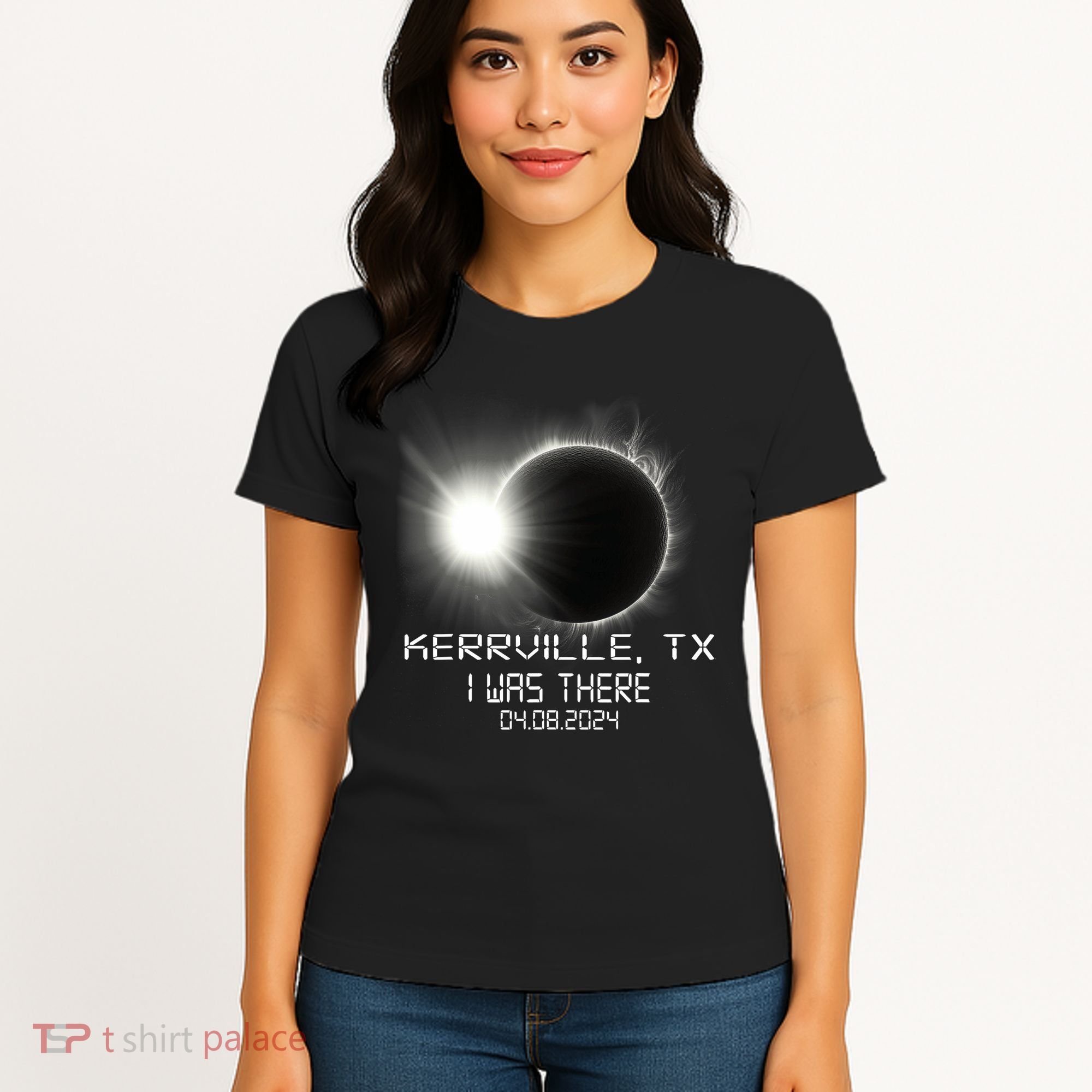I Was There Total Solar Eclipse Kerrville Texas Women's T-Shirt