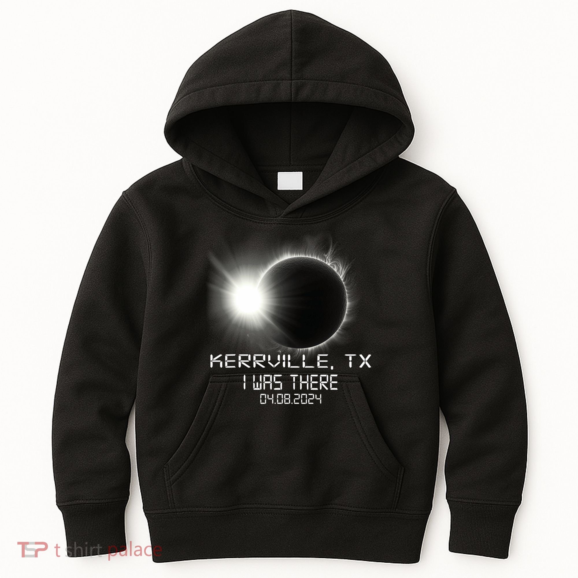 I Was There Total Solar Eclipse Kerrville Texas Kids Hoodie