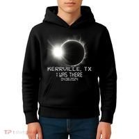 I Was There Total Solar Eclipse Kerrville Texas Kids Hoodie thumb 4