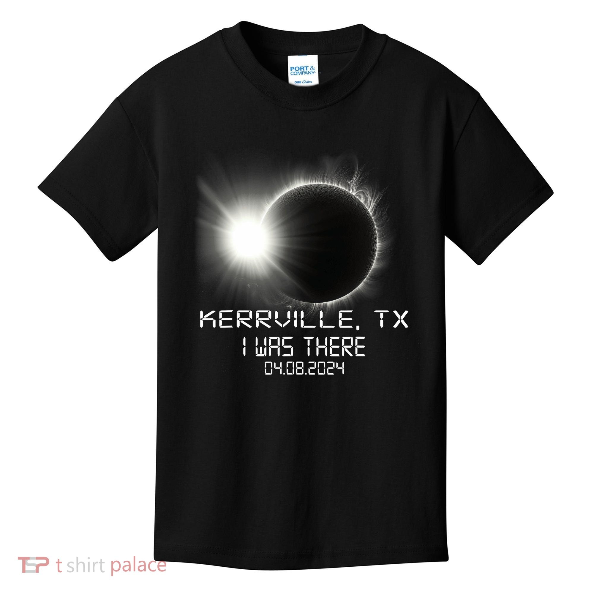 I Was There Total Solar Eclipse Kerrville Texas Kids T-Shirt
