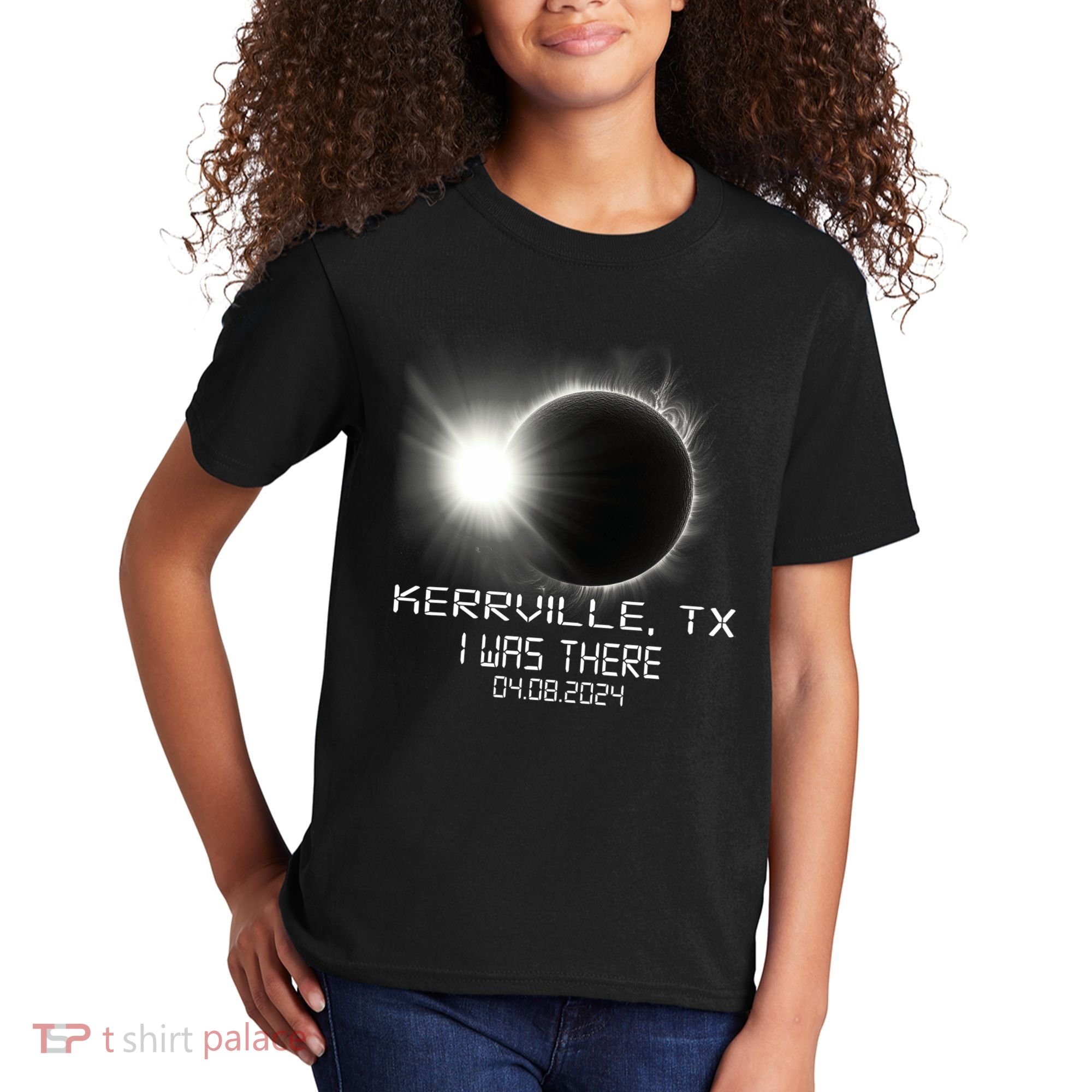 I Was There Total Solar Eclipse Kerrville Texas Kids T-Shirt