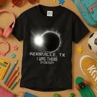 I Was There Total Solar Eclipse Kerrville Texas Kids T-Shirt thumb 3