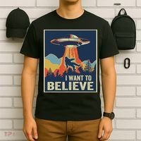 I Want To Believe Bigfoot Area 51 Alien UFO T-Shirt thumb 6