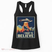 I Want To Believe Bigfoot Area 51 Alien UFO Women's Tank Top thumb 0