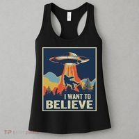 I Want To Believe Bigfoot Area 51 Alien UFO Women's Tank Top thumb 3